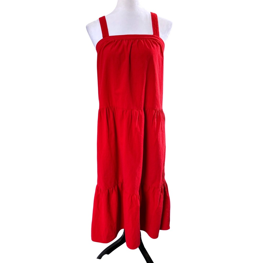 Universal Thread Tiered Dress Women Red Sleeveless Cross Back‎ Small